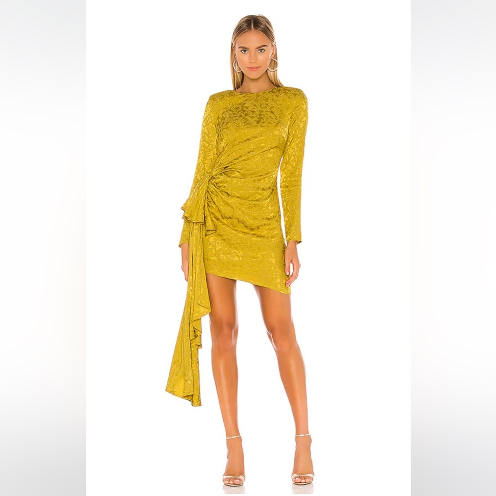 LOVERS AND FRIENDS Matilda Mini Dress in Citron Green